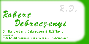 robert debreczenyi business card